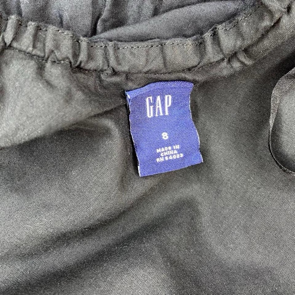 Gap Basic Black Cotton Eyelet Prairie Cottage Sle… - image 8